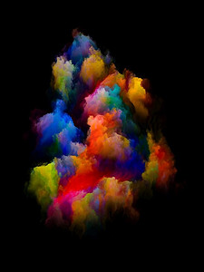 金龙调和油摄影照片_画的碎片彩虹岛系列背景由充满活力的色调和梯度组成，用于艺术、创意和设计项目