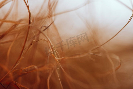 编织纹理摄影照片_纹理波状棕色纤维