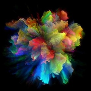 色彩情感系列抽象组成的颜色爆裂飞溅爆炸适合在项目有关的想象力，创造力艺术和设计