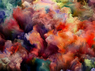 彩色星云烟雾摄影照片_ 光谱，想象力，艺术，画布