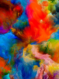 画星云。彩色梦幻系列。想象力、创造力和艺术绘画主题的渐变和光谱色调的构成