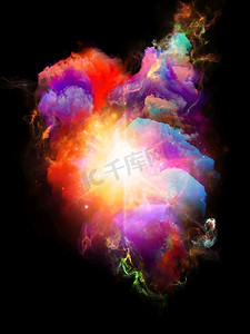 彩色星云烟雾摄影照片_宇宙之花系列背景组成丰富的彩色纹理的主题艺术，设计，创造力和想象力