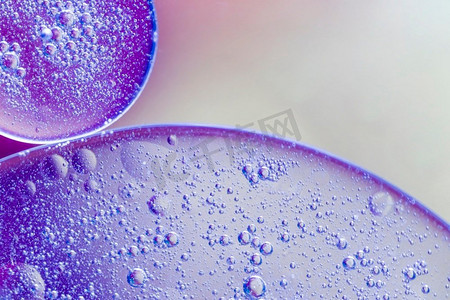 半透明油滴水模糊背景细胞图水泡