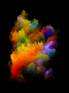 彩色渐变烟雾摄影照片_Canvas元素彩虹岛系列背景为充满活力的色调和渐变，用于艺术、创意和设计项目