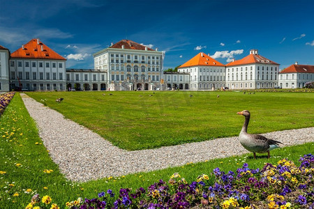 欧式花园摄影照片_慕尼黑，宁芬堡，宫殿，宫殿