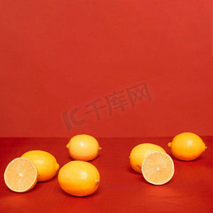橘红泼墨摄影照片_安排柑橘红2