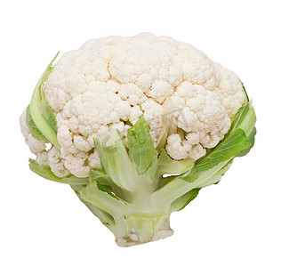  花椰菜头孤立在白色背景