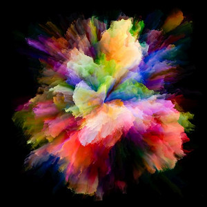 色彩情感系列色彩爆发飞溅爆炸特写镜头与隐喻关系想象力，创造力艺术和设计