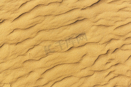 特写海滩上的沙子纹理