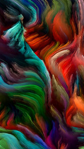 抽象在抽象艺术、动态设计和创意的主题上以丰富多彩的色彩漩涡。彩色漩涡系列。