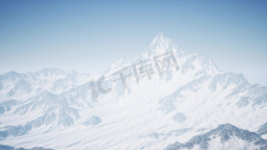 阿尔卑斯山的风景从空中。阿尔卑斯山从空中