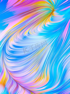 明亮的波浪线的彩色纹理。数码色彩系列