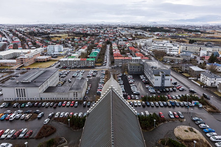 冰岛首都雷克雅未克市鸟瞰
