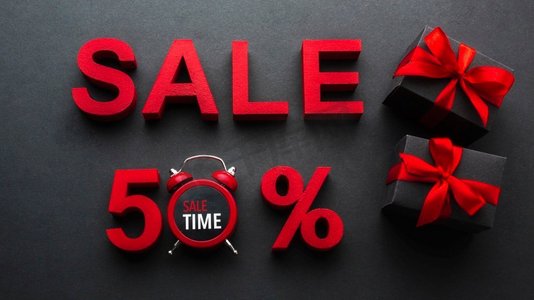 时钟日历摄影照片_销售5%折扣与时钟