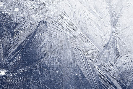 毛笔划痕摄影照片_蓝色纹理的裂纹冰划痕