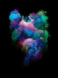 生动粒子。彩虹岛系列背景设计充满活力的色调和梯度补丁的艺术，创意和设计作品