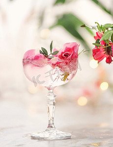  玻璃，粉红色，玫瑰，花瓣