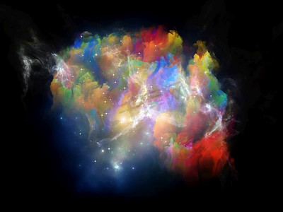 宇宙之花系列丰富的彩色纹理的抽象组成适合于与艺术，设计，创造力和想象力有关的项目