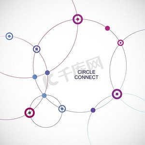 网络模板。数字背景与连接圈。网络模板。数字背景与连接圈