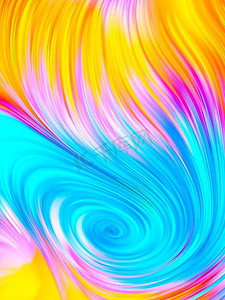 彩虹色纤维的图案。溢色系列。