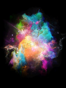 宇宙之花系列丰富的色彩纹理背景，用于艺术，设计，创造力和想象力的项目