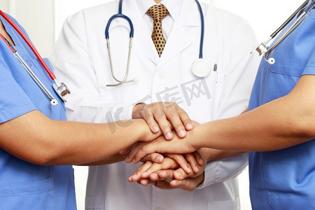理念团队合作医生和护士协调双手，取得成功 
