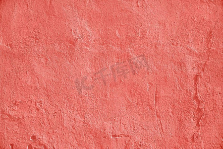 背景和质感概念-2019年度活珊瑚颜色石墙。活生生的珊瑚色石墙纹理