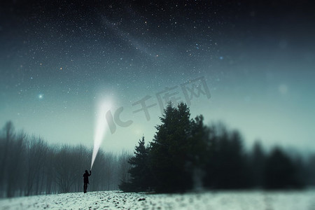 森林摄影照片_公园里的冬夜。美国国家航空航天局提供的这张图片的要素