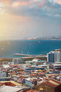 组织架构摄影照片_瓦尔帕莱索是智利的一个港口城市。