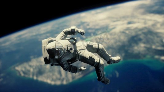 美国nasa摄影照片_死去的宇航员离开地球轨道这张图片的要素由NASA提供