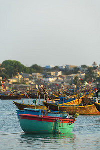 东南亚越南梅内的渔村