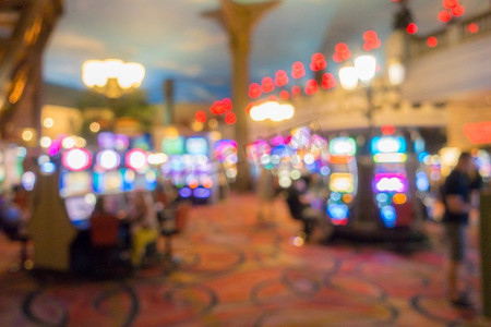 抽象赌场模糊的背景在拉斯维加斯市在内华达州的美国
