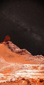 星光打赏摄影照片_夜晚，在星光下。露娜山谷(月亮谷)靠近智利圣佩德罗德阿塔卡马