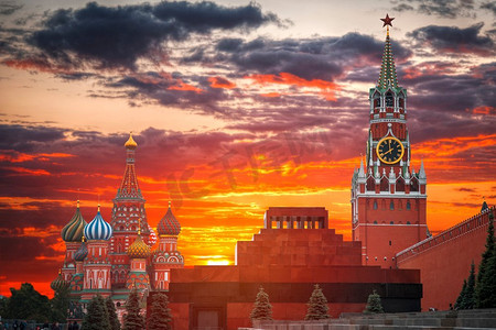 红场是俄罗斯的主要象征。莫斯科。红场