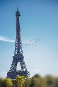 埃尔菲塔摄影照片_法国巴黎著名的埃菲尔铁塔美景