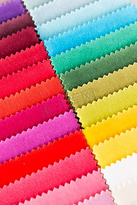 多种颜色对话框摄影照片_ 多种颜色织物纹理样品。多色织物纹理样本