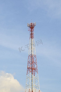 为目的摄影照片_用于为通信目的定位天线的塔