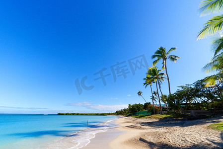 斐济海岸附近的小岛，有白色沙滩