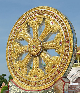 图案寺庙，滚石在泰国