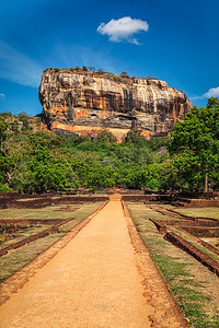 著名的旅游地标—古锡吉罗岩，斯里兰卡。斯里兰卡，斯里兰卡