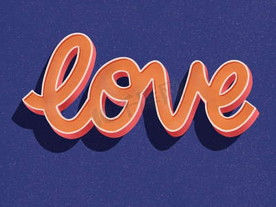 印有情人节快乐字样的贺卡。’彩色手绘插图与排版。 
