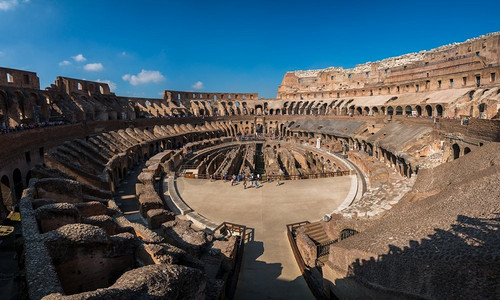 欧式圆形摄影照片_古代，罗马，考古，遗址