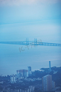 马来西亚槟城长桥的俯视图
