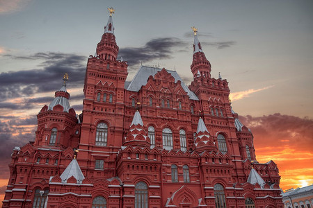 俄罗斯国家历史博物馆。位于莫斯科红场上。国家历史博物馆