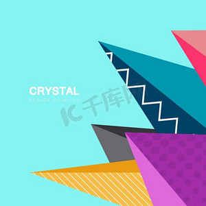 矢量三角水晶设计/几何概念背景。矢量三角水晶设计/几何概念背景