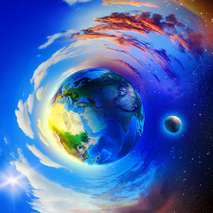 地球。行星地球地球的图像。拯救我们的星球。这张图片的要素由美国宇航局提供