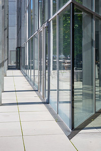 现代建筑的玻璃立面