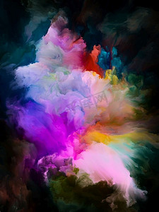 创意梦想摄影照片_画云系列色彩样本融合到抽象的主题创意和艺术。