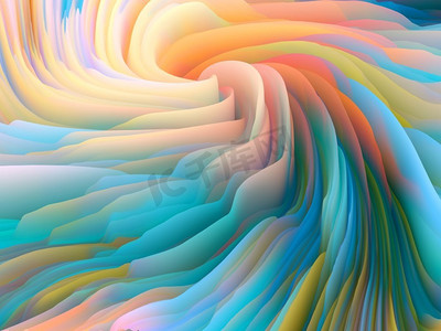 《彩色风暴》系列。作为艺术和设计主题的壁纸或背景的虚拟彩色泡沫的运动的3D渲染