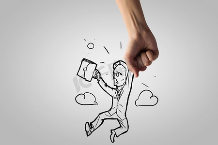 正义之手.简笔画卡通动漫人物